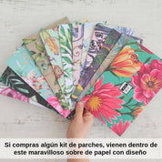 Kit parches para bordar corazones detente