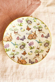 Plato Pan redondo, fiesta de conejitos