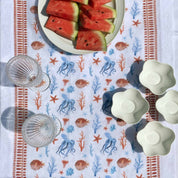 Camino de mesa velo organza Octopus