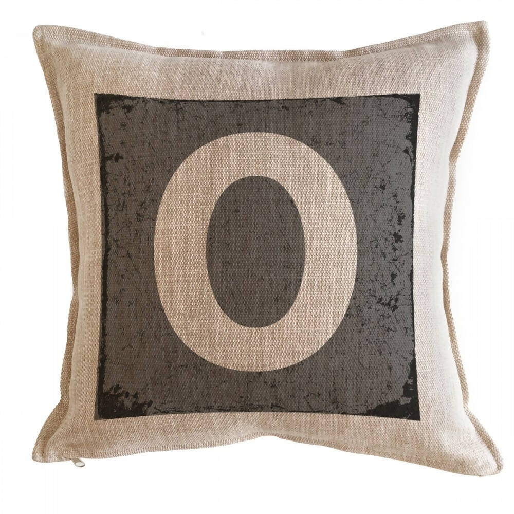 Cojín Letra Fondo Gris