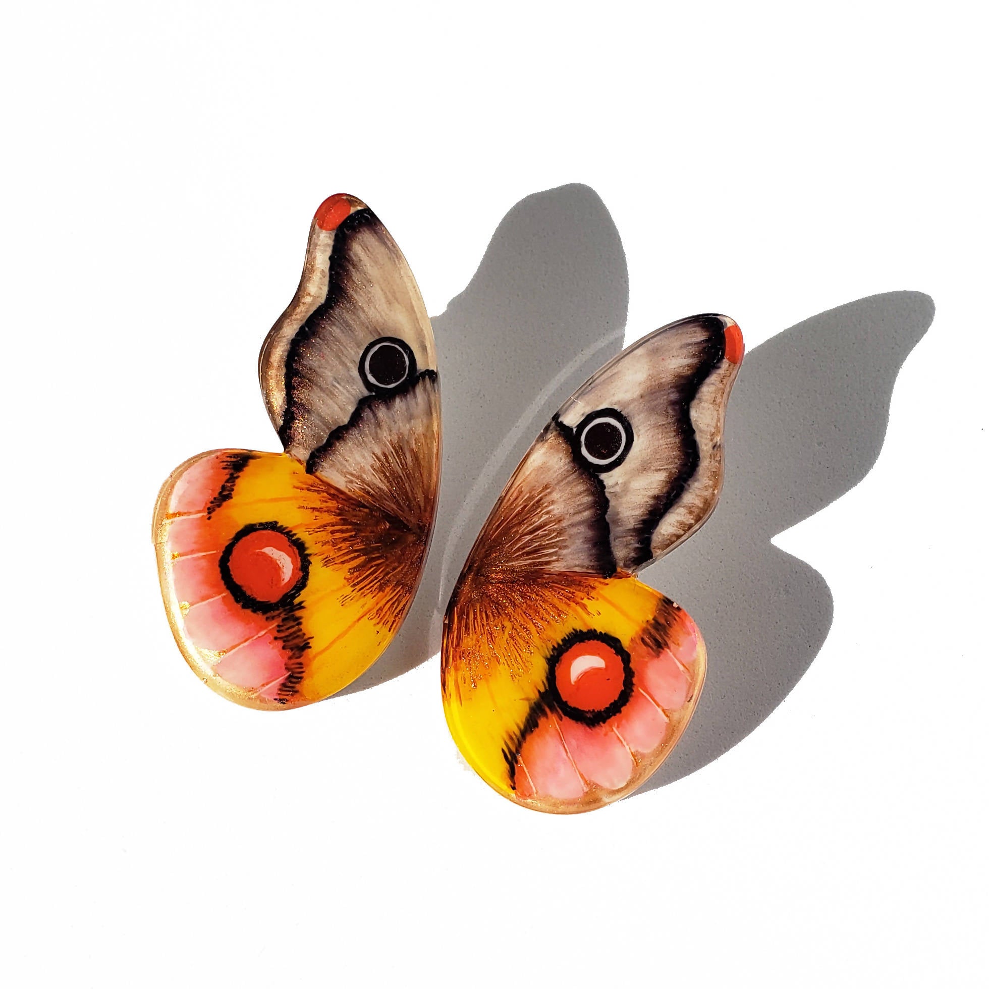 Aros Semi Mariposa Búho M con Pin