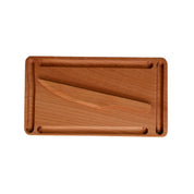 mantequillera rectangular con cuchillo madera