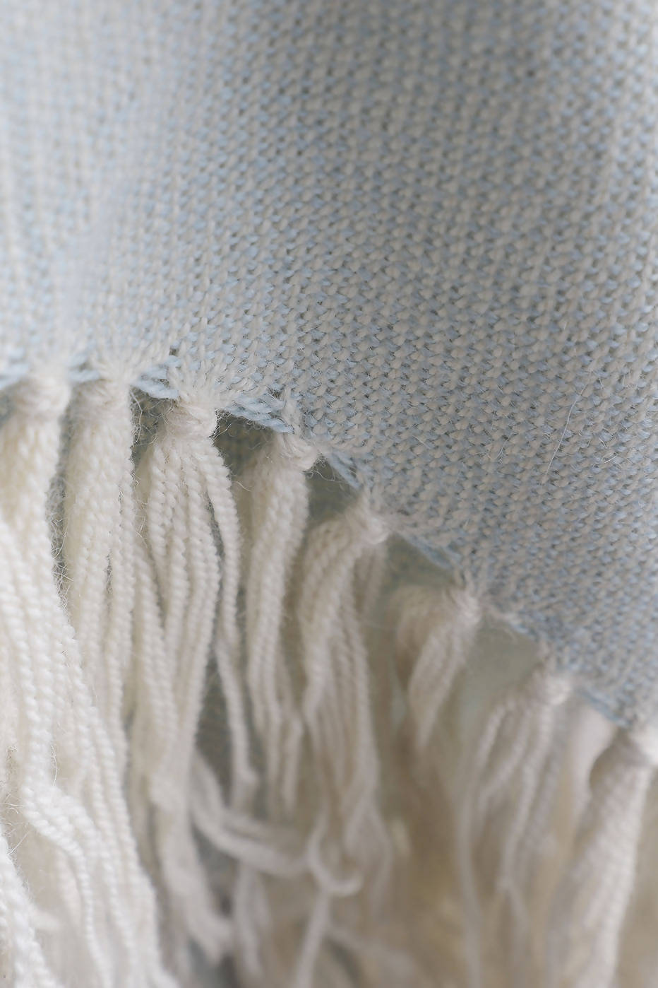 Piecera king de alpaca crudo y verde agua