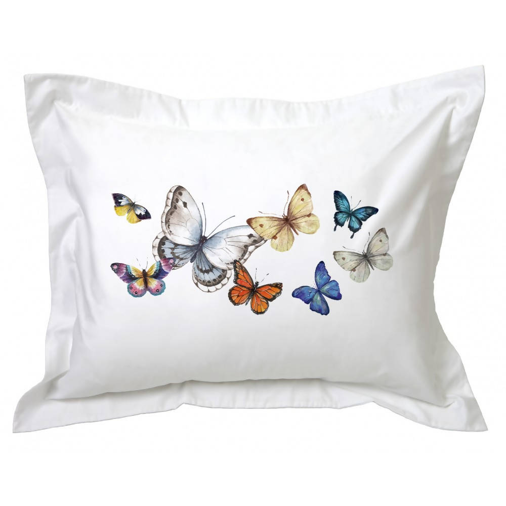 FUNDA DE ALMOHADA MARIPOSAS COLORES