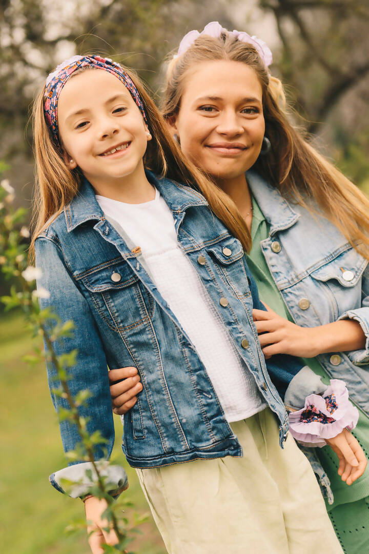 Cintillo Kids Turbante Lavanda Floral