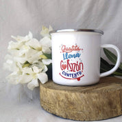 Tazón Enlozado "Guatita Llena corazón contento"