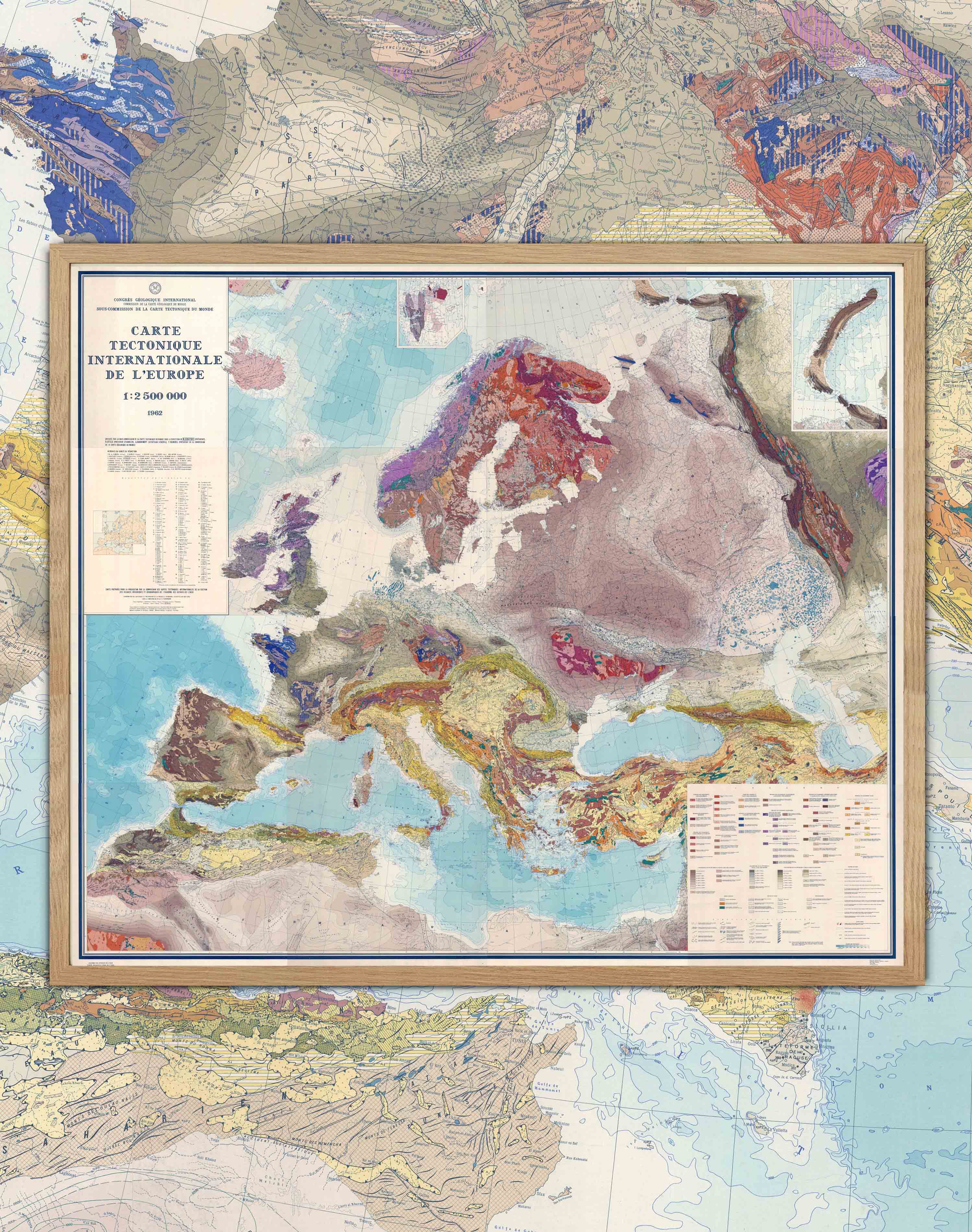 Mapa Geológico de Europa - Enmarcado