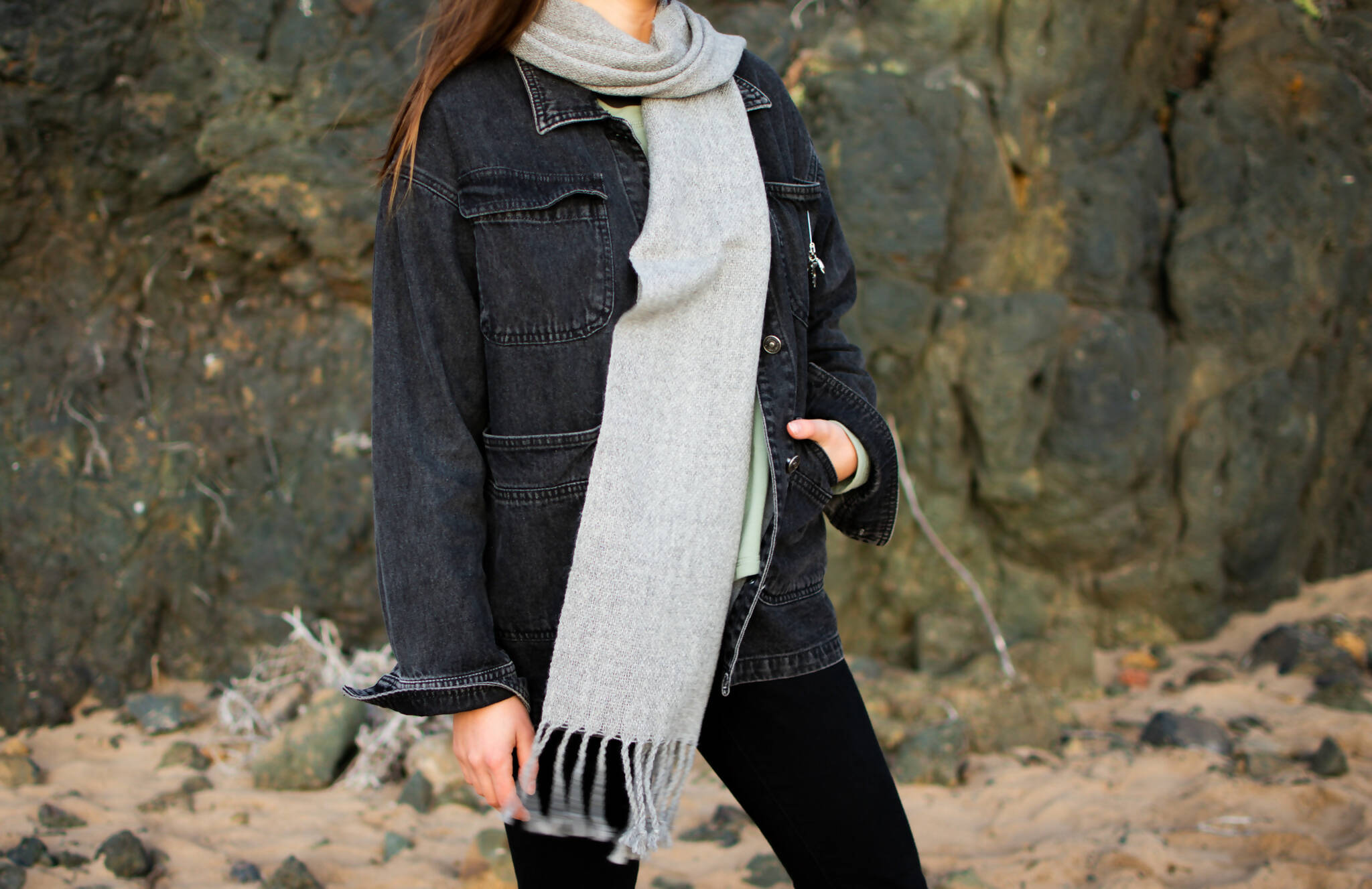 Bufanda Lisa Natural Alpaca