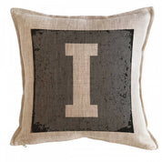 Cojín Letra Fondo Gris