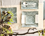 Bandeja Rectangular 12 x 24 cm, Etnico azul