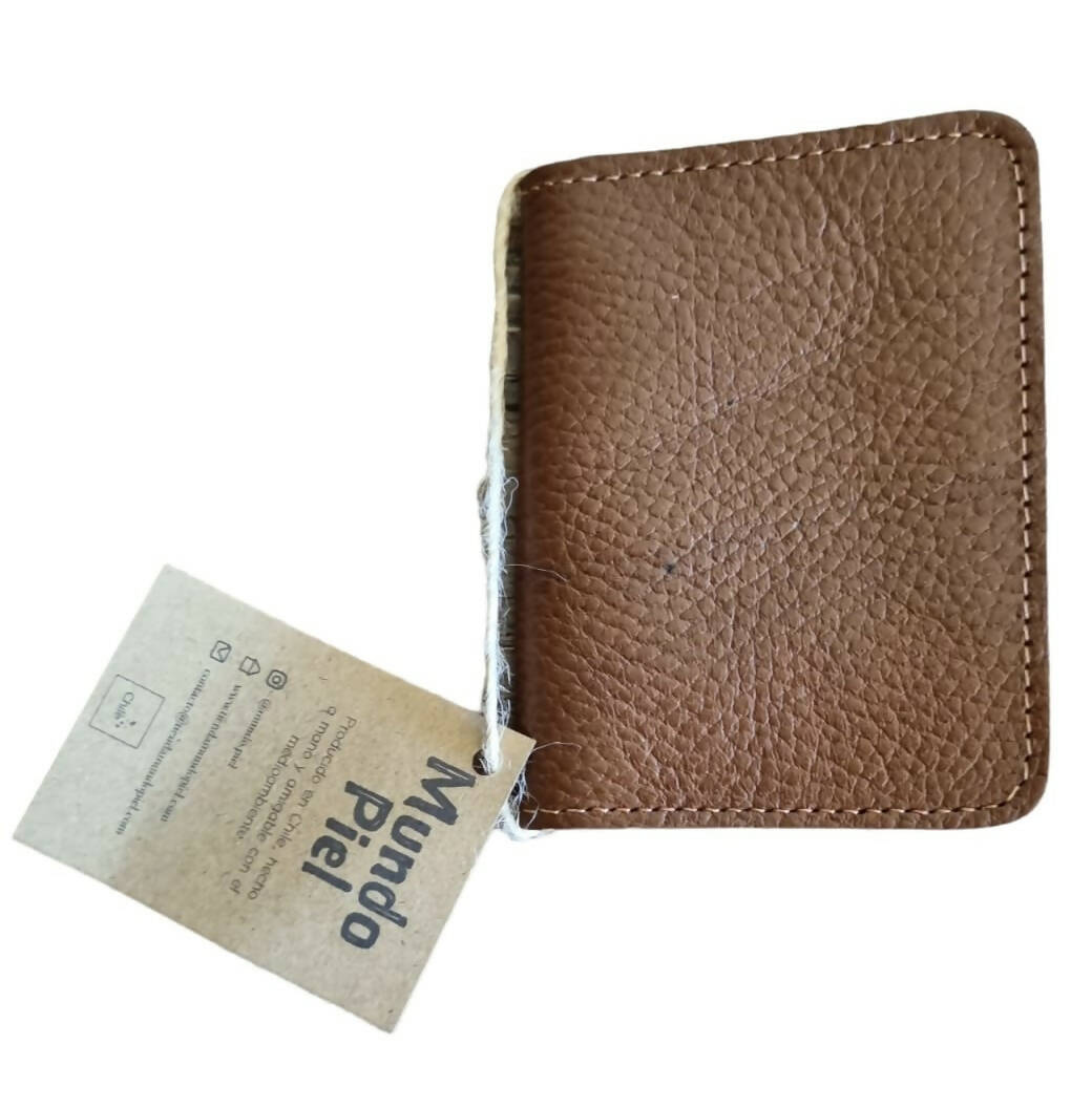 Tarjetero de Cuero Café Claro