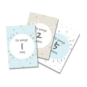 Tarjetas Meses Bebé "Tempo Gris"