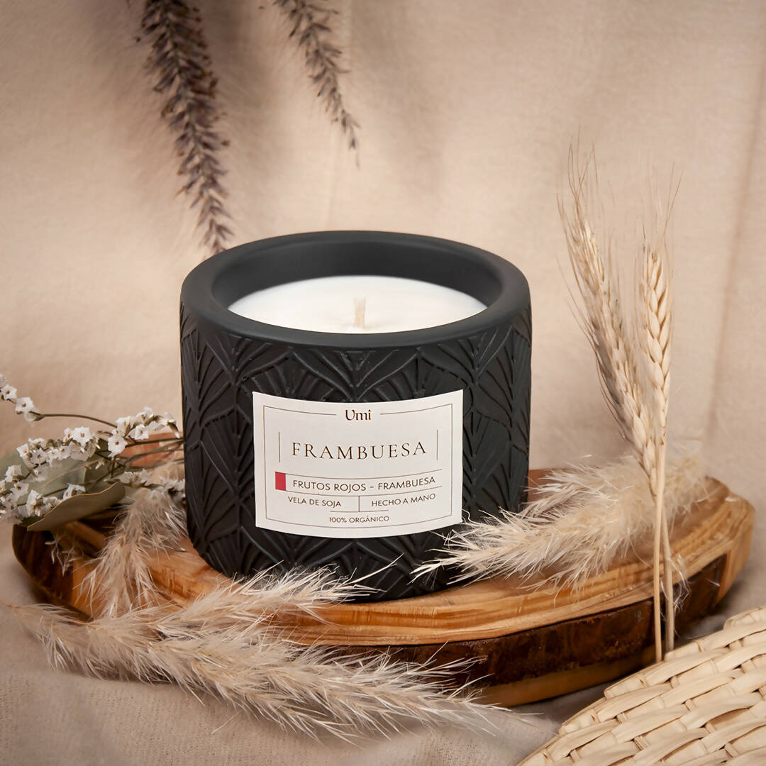 Vela de soja Umi Aroma Frambuesa - color Negro