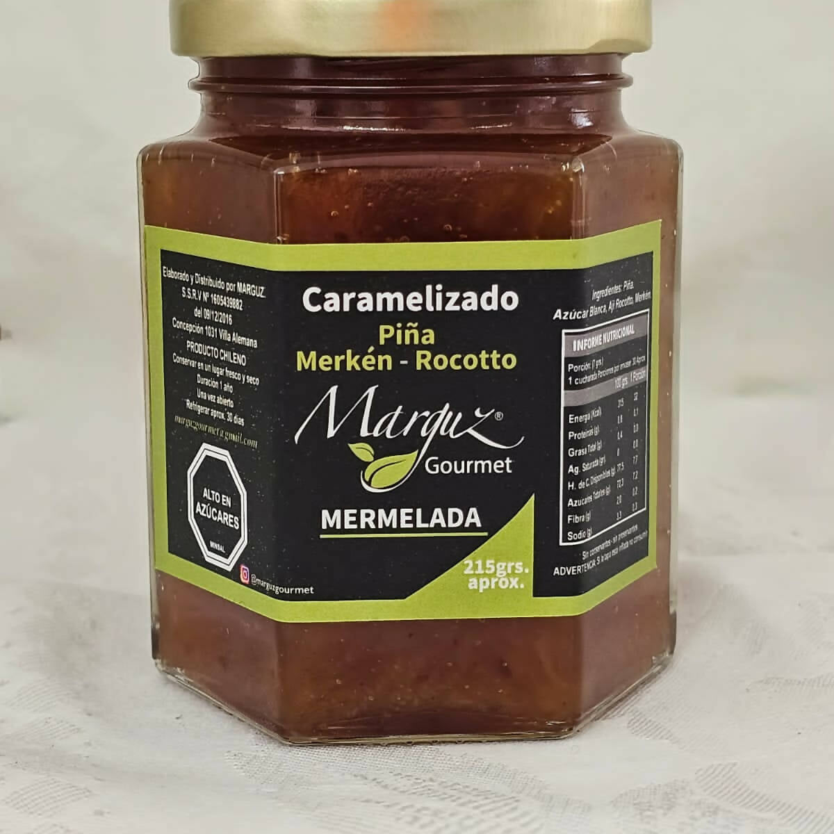 Mermelada de Piña con Merkén y Rocotto - Creado en Chile