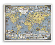 Mapa Mundi de las Maravillas 1939 - Lámina - Mappin