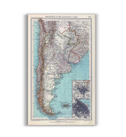 Chile y Argentina en 1929 - Lámina - Mappin