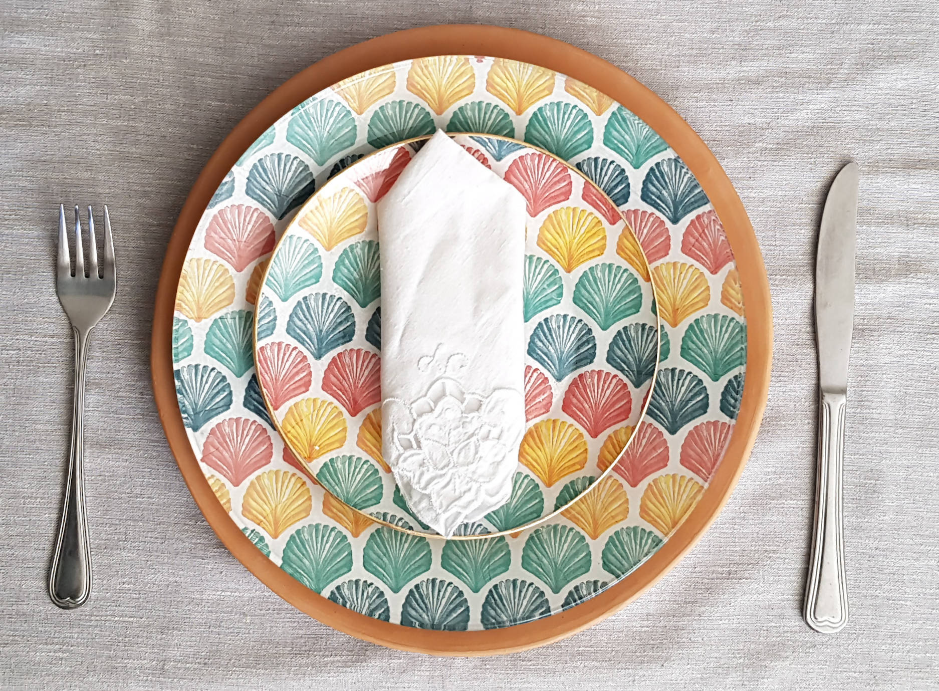 Plato Fondo Conchitas redondo