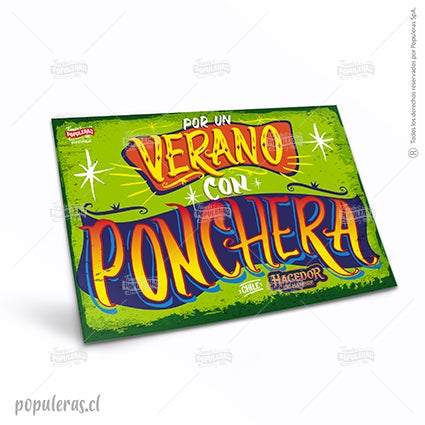 Cartel Por un Verano con Ponchera