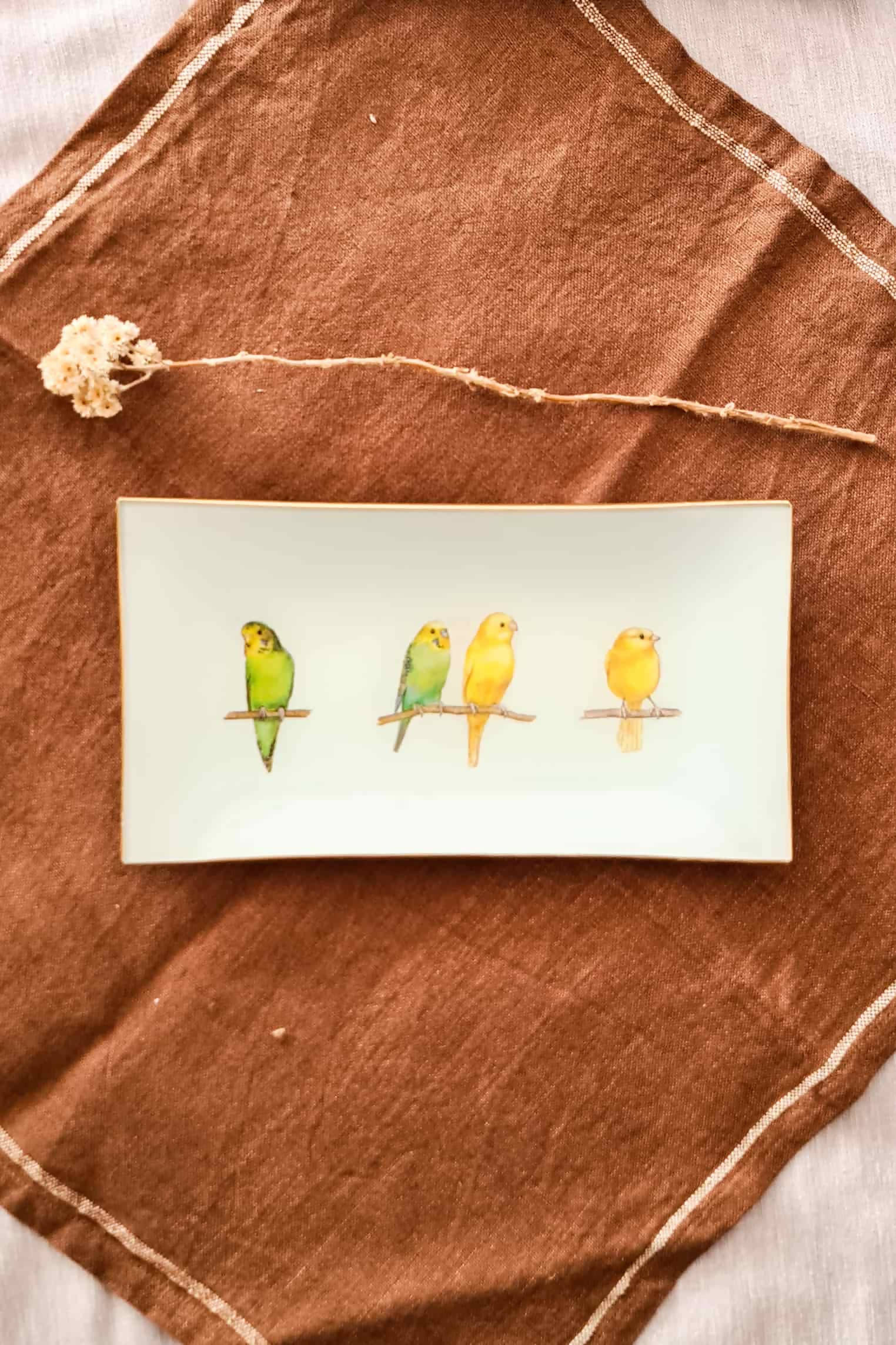 Bandeja Rectangular Pájaros