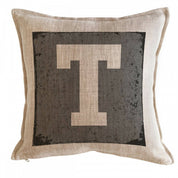 Cojín Letra Fondo Gris