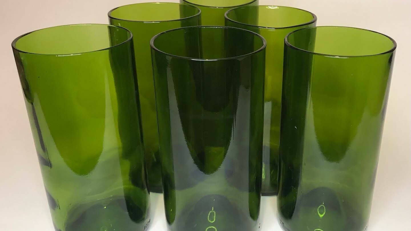 Stoneglass sixpack vasos verdes