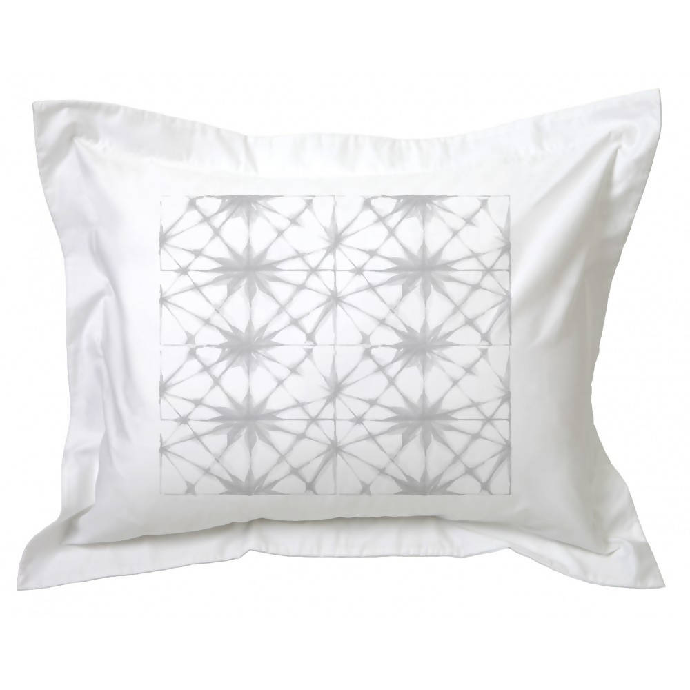 FUNDA DE ALMOHADA SHIBORI ESTRELLA GRIS