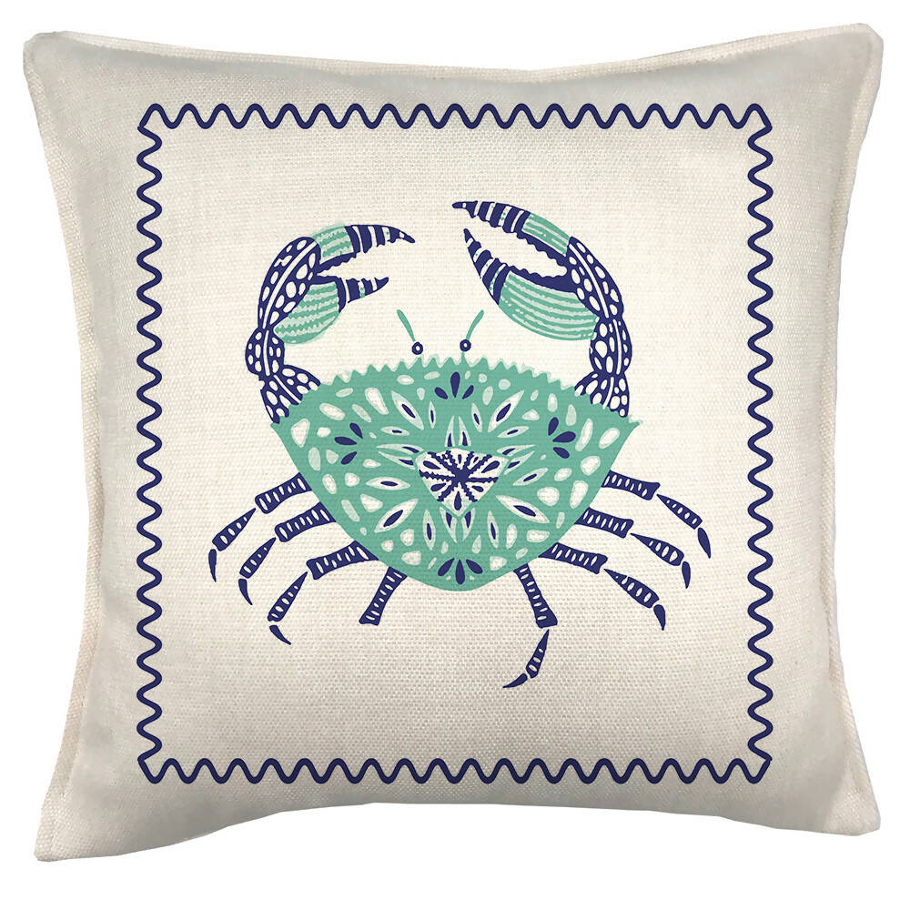Cojín Surfing Cangrejo Azul - 45 x 45