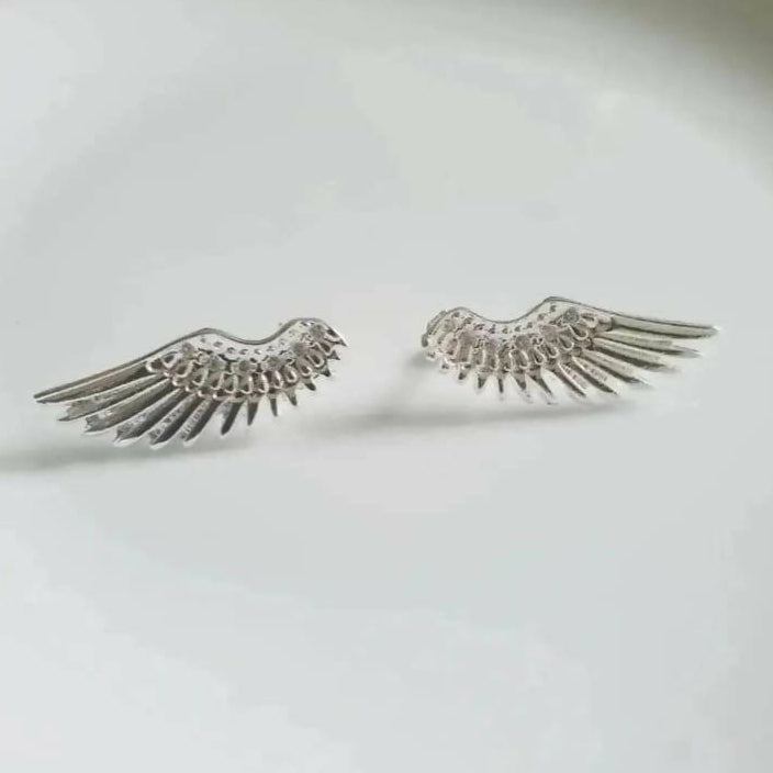 AROS ALITAS GRANDES - BRONCE ENCHAPADO EN PLATA