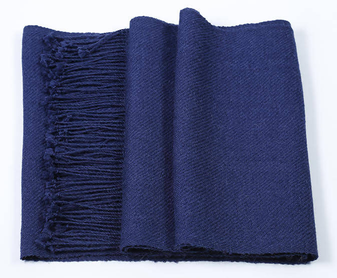 Bufanda 100% Baby Alpaca color Azul marino