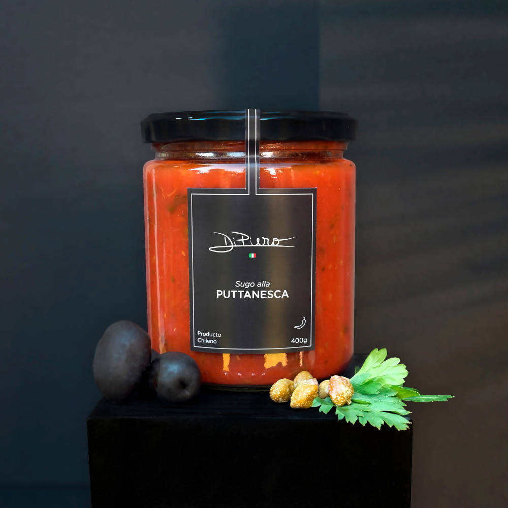 Sugo alla Puttanesca - Salsa de tomate con aceitunas y alcaparras