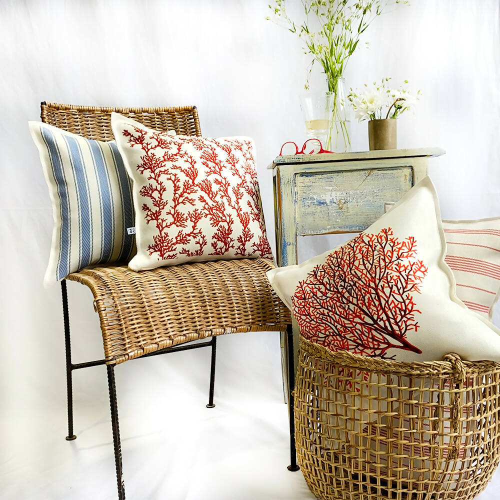 Cojín Coral rojo - 45 x 45