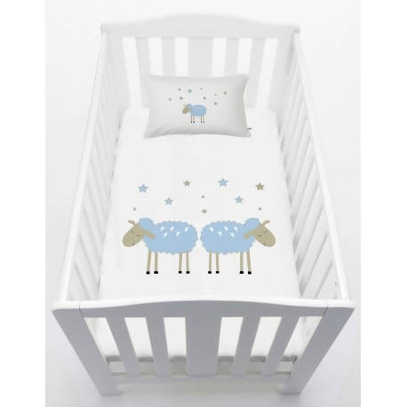 Cubreplumón Ovejita Celeste