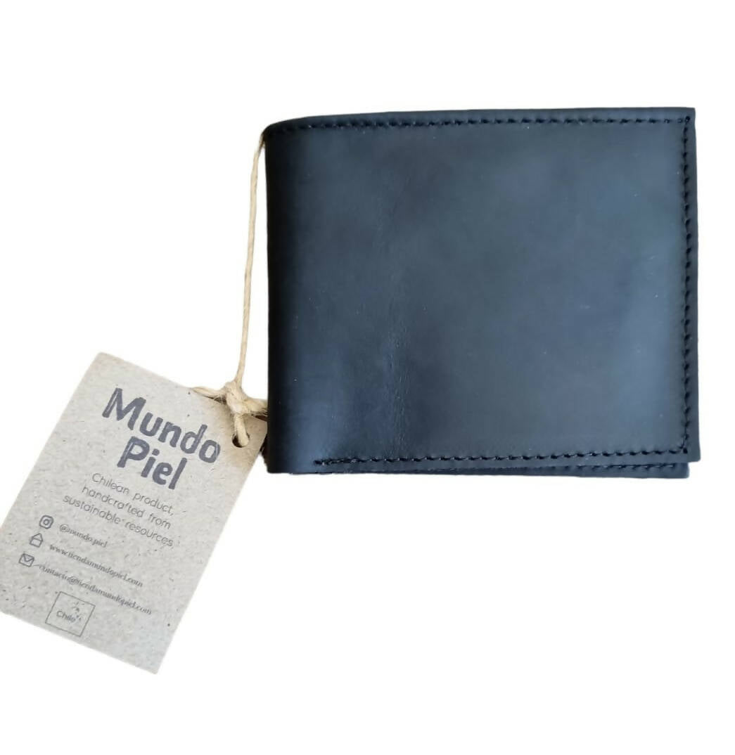 Billetera Hombre Cuero Negra