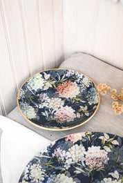 Plato Pan Hortensias redondo