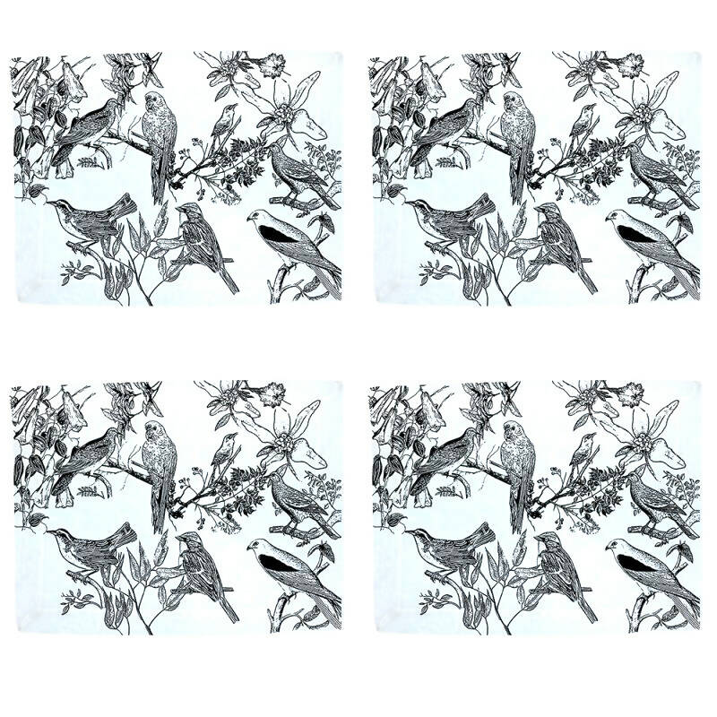 Set de Individuales Aves chilenas - Velo Organza,