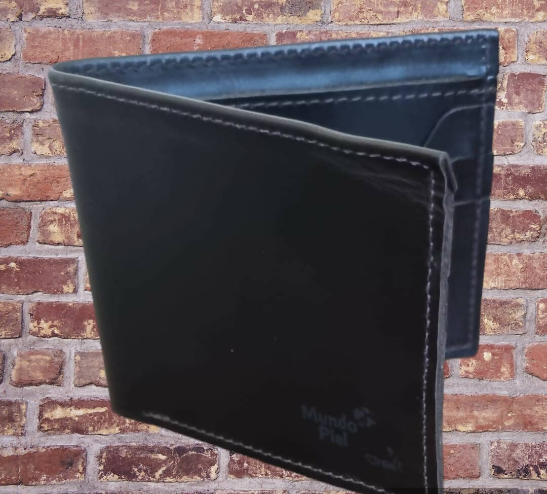 Billetera Hombre Cuero Café Oscuro