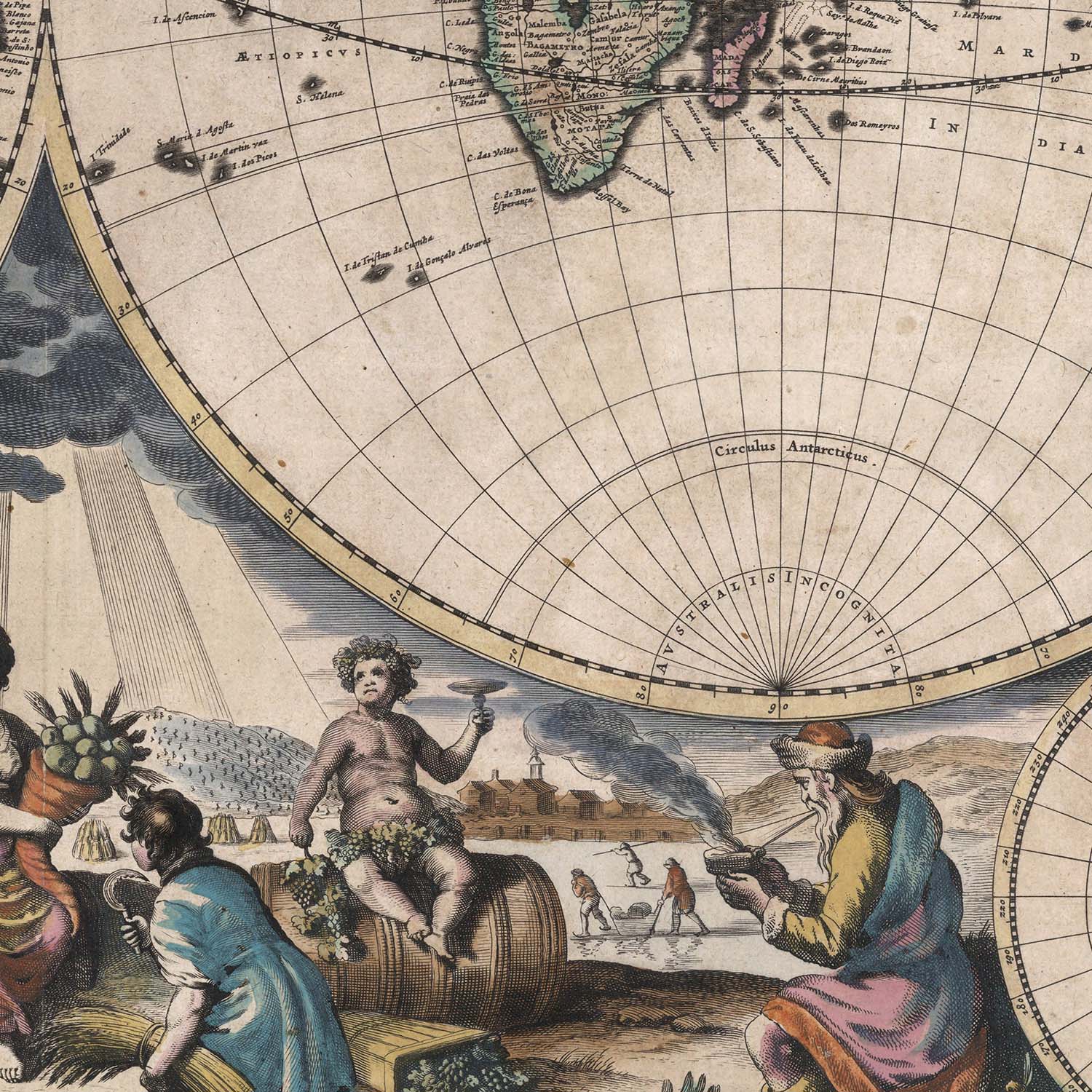 Mapa Mundi Tierra Nueva - Lámina