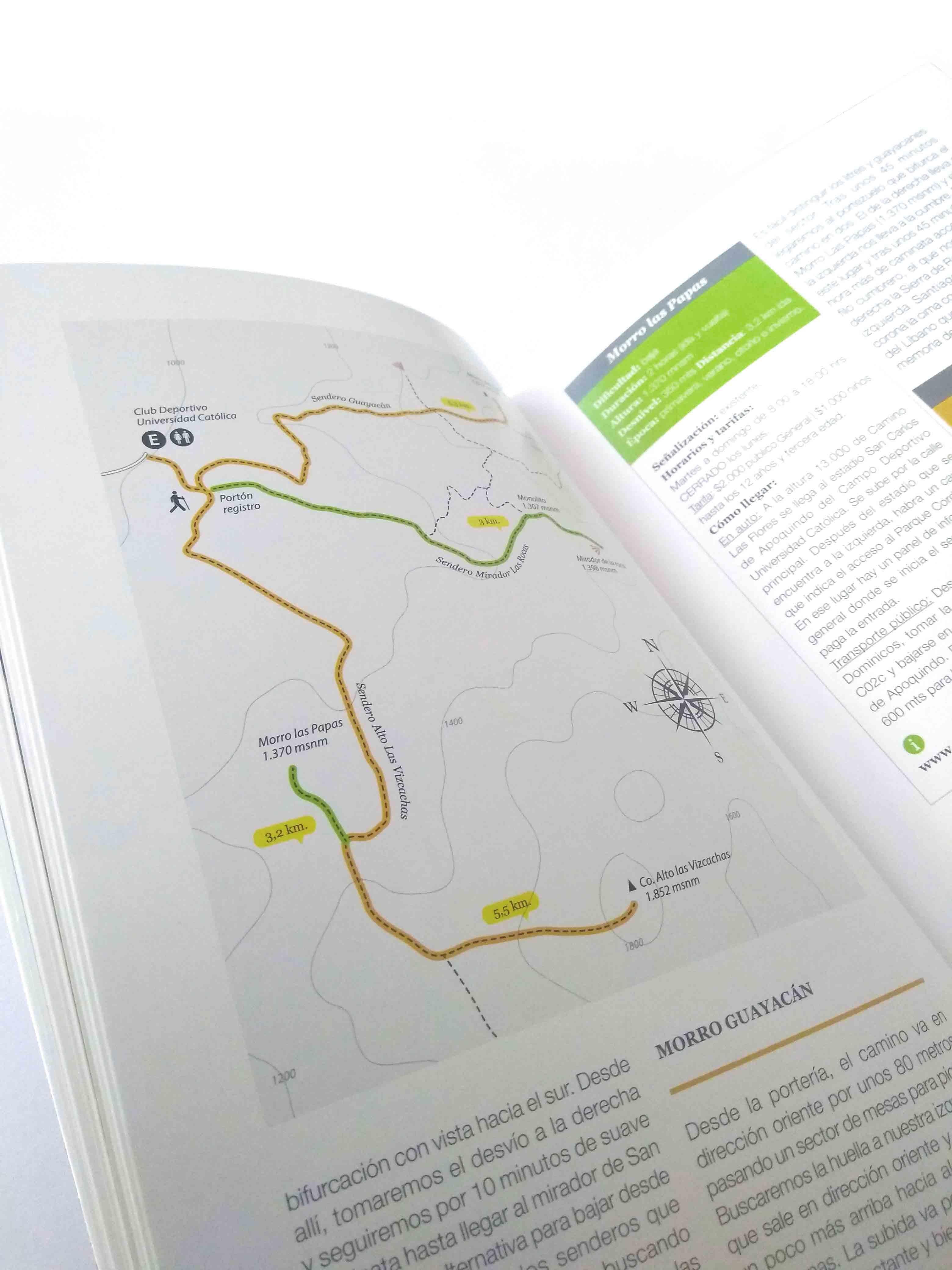 Mapa de Trekking en Santiago - Lámina - Mappin