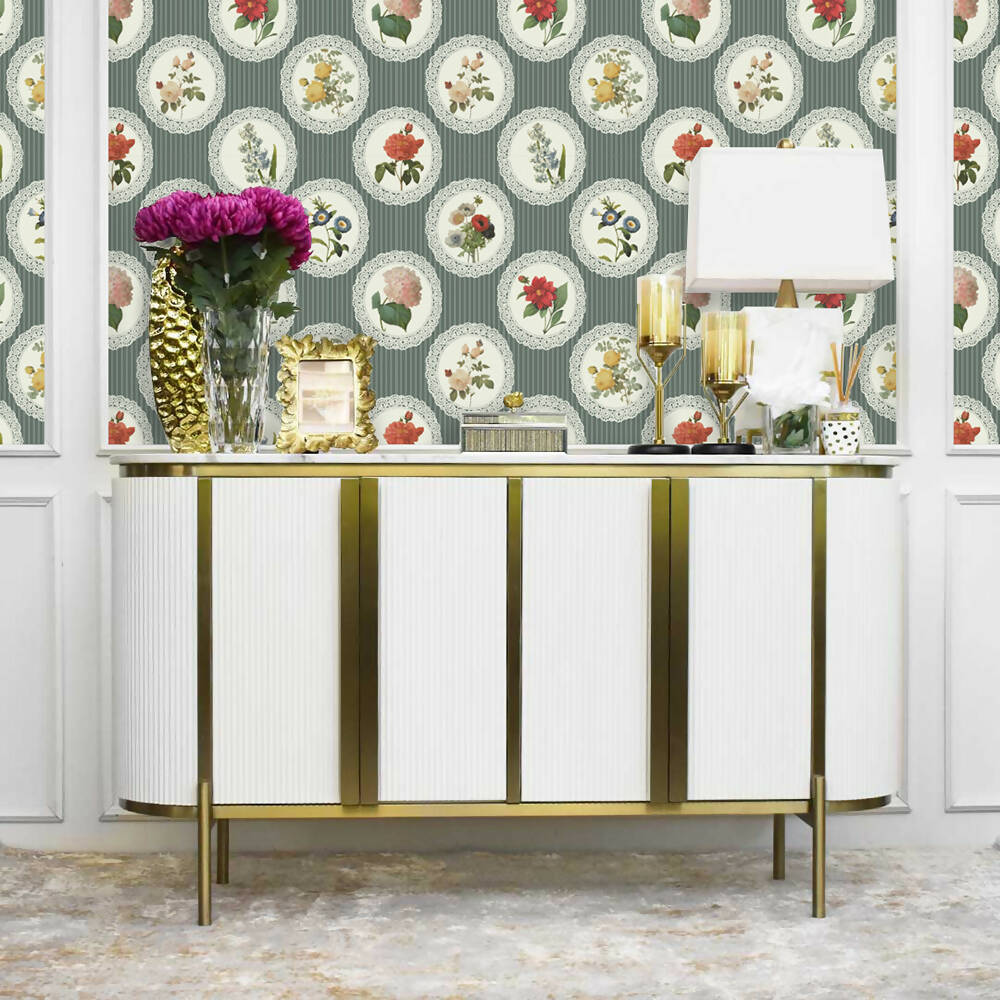 vitrina mantel verde