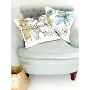 Cojín Flores en Neutro 3 - 45 x 45