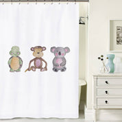 Cortina de baño Animales Acuarela