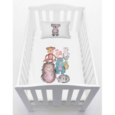 Cubreplumón Animales Acuarela