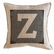 Cojín Letra Fondo Gris