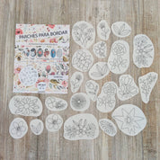 Kit parches para bordar florcitas