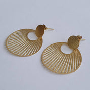 Aros Rayos de Sol Bañado en Oro