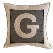 Cojín Letra Fondo Gris