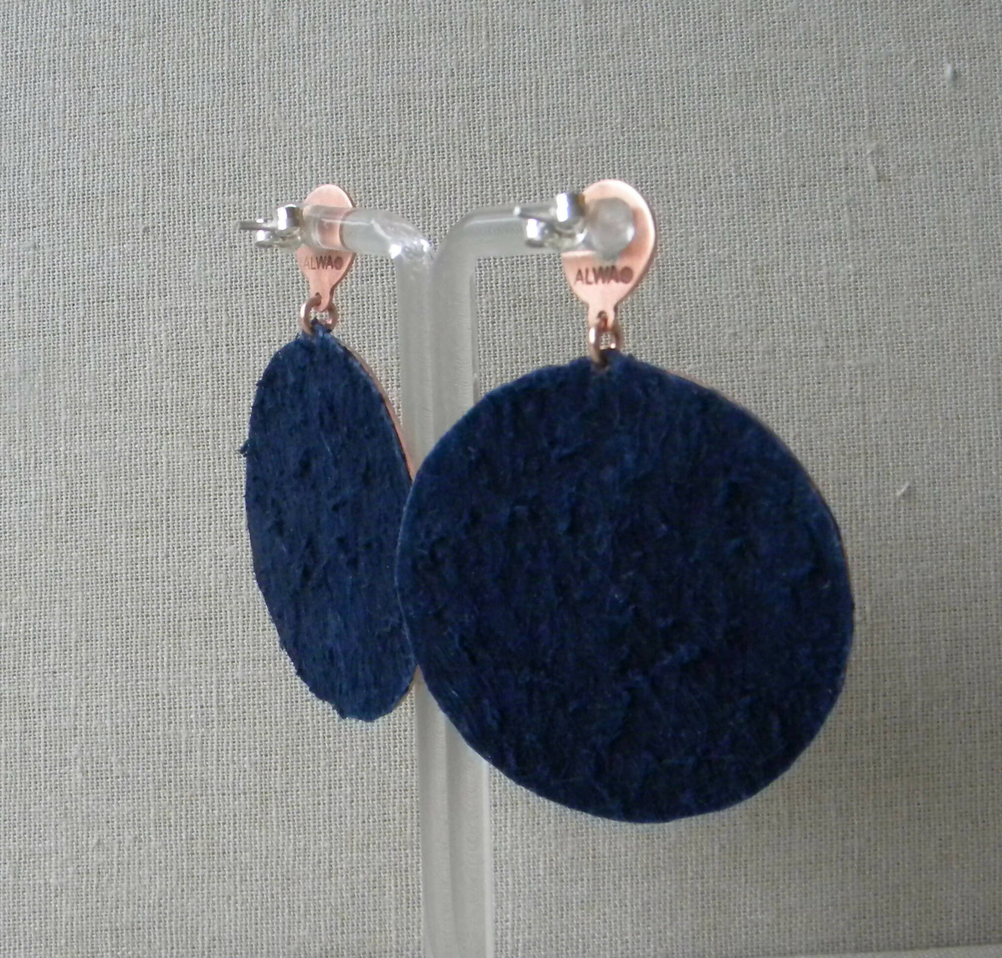 AROS COBRE SALMÓN AZUL 4 LUNAS AZUL MARINO