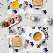 Set x 6 individuales anti manchas rectangulares hexágonos Paper Home