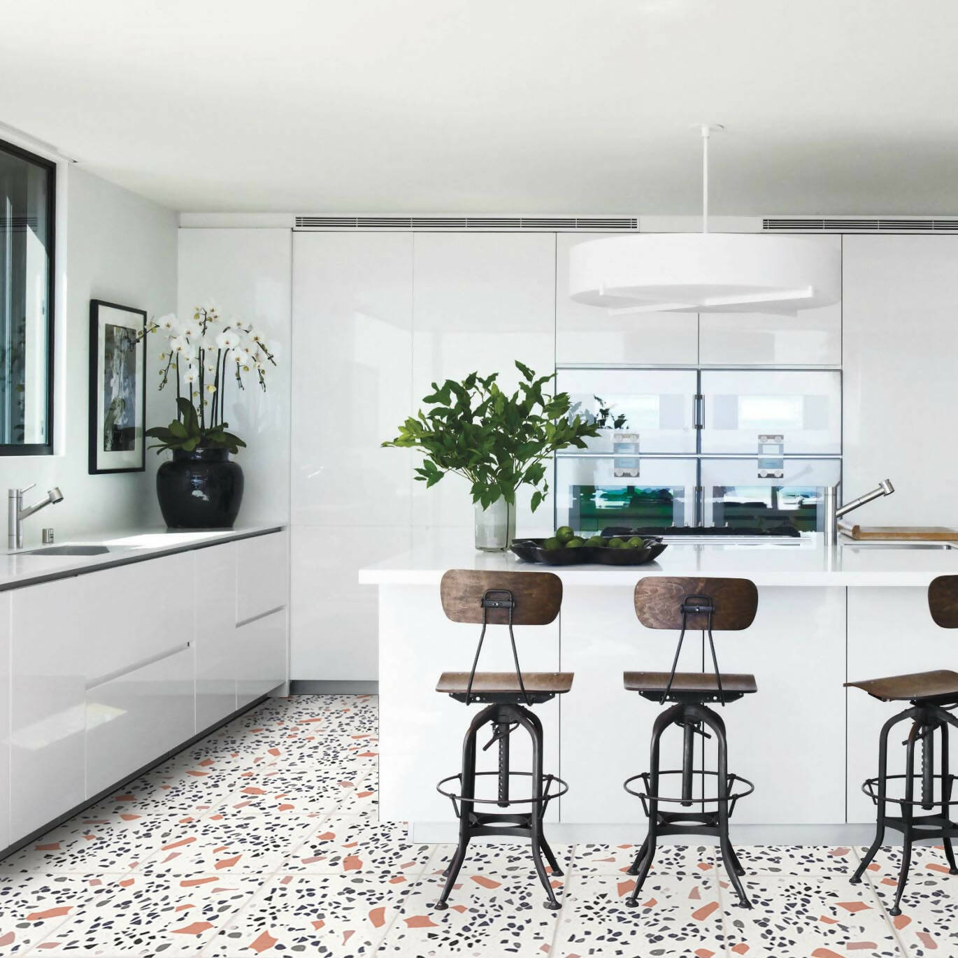 Baldosa Terrazo Blanca