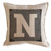 Cojín Letra Fondo Gris